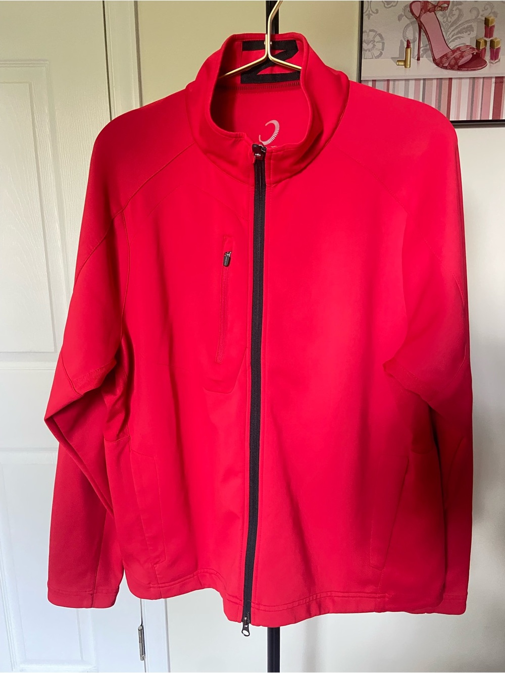 Men's Red Full-Zip Softshell Jacket